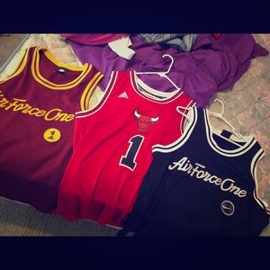 2 Nike jerseys & bull d rose jersey